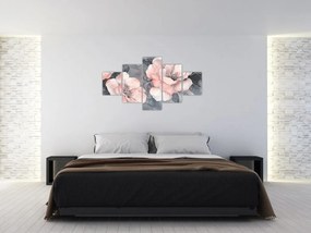 Obraz - Szkic kwiatów (125x70 cm)