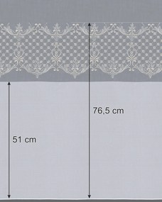 Firana na haczykach flex pojedynczych kolor biały tkanina półprzezroczysta, strukturalna, wzorzysta