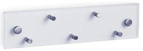 Wieszak na klucze 30x8 cm + 5 haczyków, szkło, stal nierdzewna, ZELLER