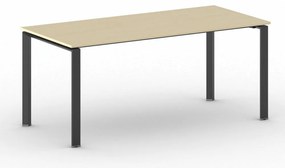 Stół konferencyjny do biura PRIMO INFINITY, 180x90 cm, czarna podstawa, brzoza