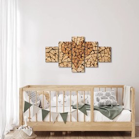 Obraz - Serce z drewna (125x70 cm)