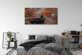 Zdjęcie na płótnie Kobieta w Górach Jesienią