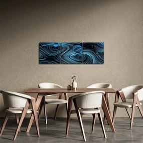 Abstrakcyjny obraz (z zegarem) (90x30 cm)