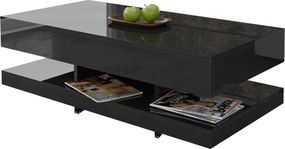 Stolik kawowy Tora 90x60 cm, kolor czarny połysk
