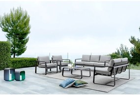 Szara aluminiowa sofa ogrodowa Merrigan – Bizzotto