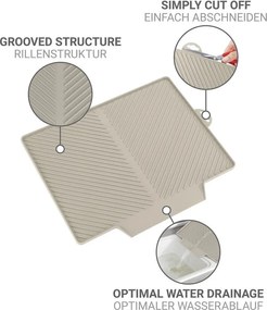 Beżowa plastikowa podkładka do naczyń 34x40 cm Nelia – Wenko