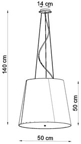 Żyrandol GENEVE 50 czarny SOLLUX  LIGHTING