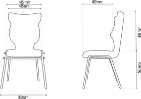 Ergonomiczne krzesło uczniowskie Student rozmiar 6