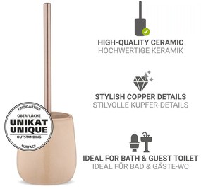 Beżowa szczotka do WC ceramiczna Sirmione – Wenko