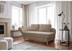 Szarobrązowy sztruksowy szezlong (lewostronny) Chic Charlotte – Miuform