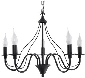 Czarny żyrandolo Sollux Floriano 5