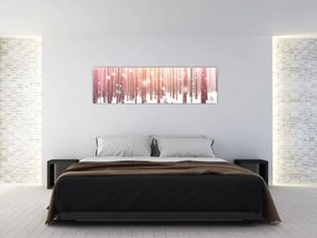 Obraz - Zebra w śnieżnym lesie (170x50 cm)
