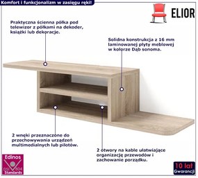 Ścienna półka rtv dąb sonoma Asteva