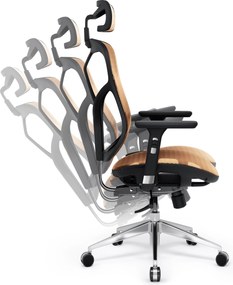 Fotel ergonomiczny Diablo V-Basic, czarno-pomarańczowy