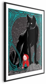 Plakat Czerwony kapturek 29,7x42 cm z ramą czarną z marginesem ARTGEIST B