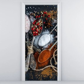 Fototapeta na drzwi - Łyżka z przyprawami (95x205cm)