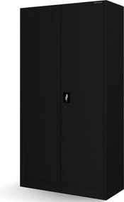 Metalowa szafa warsztatowa Bruno All Black 92x50x185 cm czarna