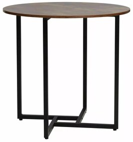 Okrągły stół jadalniany ALTO II 80 cm, dekor rustykalny brązowy
