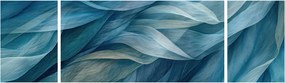 Obraz - Niebieskie i białe fale (170x50 cm)