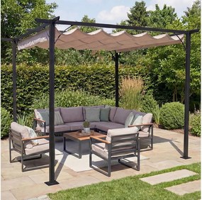 Pergola MCW-C42,  3,5x3,5m kremowy
