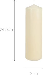 Świeca walec z parafiny, Ø 8 x 24,5 cm