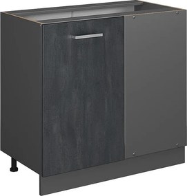 Szafka narożna czarny beton 86x46x81.6 r-line