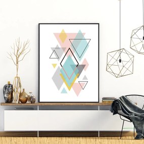 Plakat - Pastel Triangle (A4)