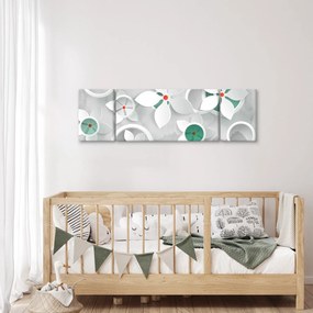 Obraz kwiatowej abstrakcji (170x50 cm)