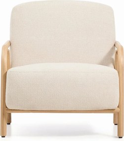 Beżowy fotel z tkaniny szenilowej Sylo – Kave Home