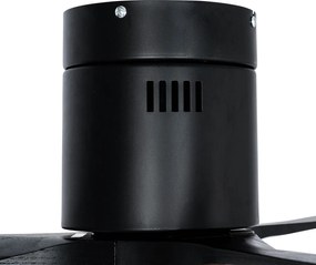 Inteligentny wentylator sufitowy czarny w tym LED z pilotem - Sofia