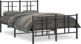 Czarne łóżko loftowe z metalu 120x200cm D7-B46