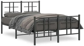 Czarne łóżko loftowe z metalu 120x200cm - Alester