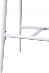 Hoker 75 cm Biały Aluminiowy Pleciony Sznurek Beżowy Krzesło Barowe Splot