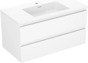 Mexen Orio szafka łazienkowa 90 cm z umywalką Otis, 2 szuflady, biała mat - 91A10-09047-2-BFF01-W18M01