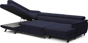 Narożnik RAVEN XL wolnostojący z funkcją spania tkanina Artico 37438 Morski WERSAL