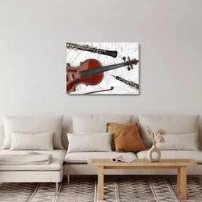Obraz na szkle - Instrumenty muzyczne (70x50 cm)