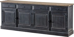 Komoda 240x48x94 old black & natural