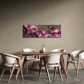 Obraz - Harmonia (z zegarem) (90x30 cm)