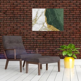 Obraz na szkle - Zielony marmur N⁰3 (70x50 cm)