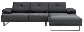 Ciemnoszara sofa narożna Artie Mustang, narożnik prawy
