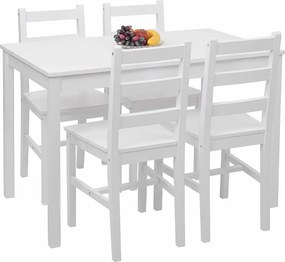 Zestaw do jadalni MCW-F77 (5-częściowy),  biały