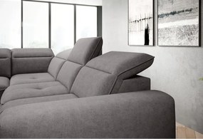 Narożnik COLOMBO L Lewostronny z elektryczną funkcją spania pojemnikiem ELEMENT 04 Popielaty WERSAL