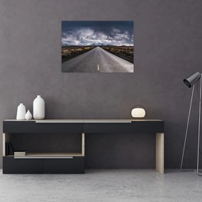 Obraz na szkle drogi na pustyni (70x50 cm)
