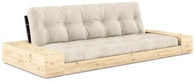 Szarobeżowa lniana rozkładana sofa 244 cm Base – Karup Design