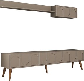 Stojak pod TV – 180 cm – Atlas i orzech – płyta wiórowa pokryta melaminą