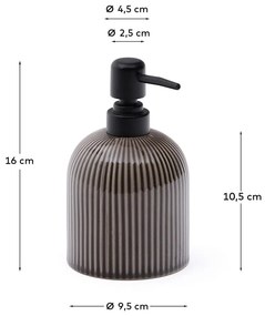 Ciemnobrązowy dozownik do mydła ceramiczny Selime – Kave Home