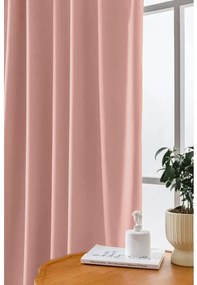 Zasłona zaciemniająca VELVET 140x250 cm, różowa Zawieszanie: Metalowe pierścienie