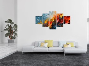 Obraz - Abstrakcyjny obraz kwiatów III. (125x70 cm)
