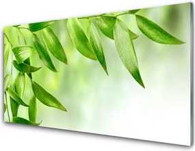 Panel Szklany do Kuchni Botaniczna Świeżość Liści