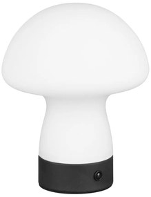 Lampa stołowa LED w matowym białym kolorze ze szklanym kloszem (wysokość 18 cm) Dooley – Reality